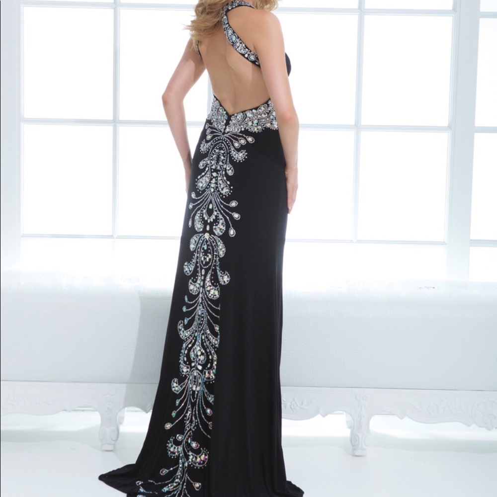 Tony Bowls Black Evening Dress